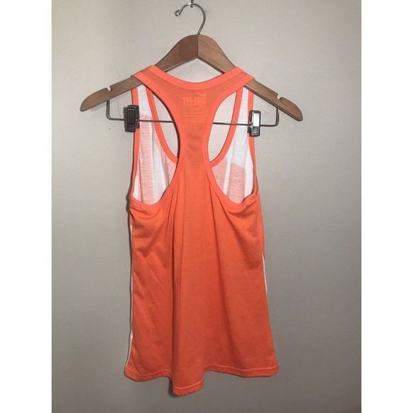 Nike Womens Dri-Fit Loose Fit Racerback Tank Top Size Small Orange White - Picture 3 of 5